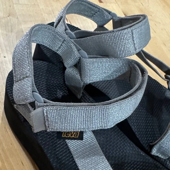 Teva Metallic Sandals with Black Sole - Picture 8 of 8